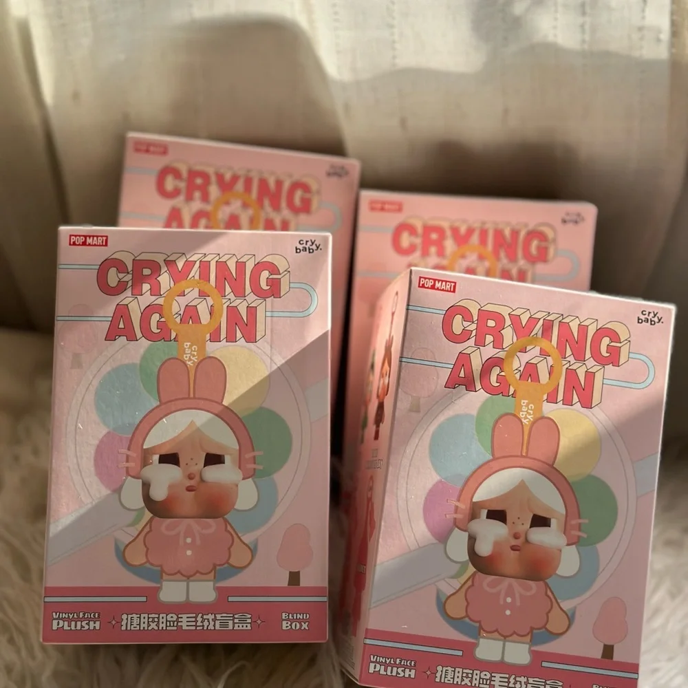 UNOPENED Authentic Pop Mart Crybaby Crying Again I’ll Give You a Flower Keychain - Picture 3 of 6